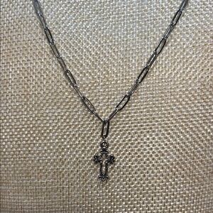 Silver Cross Pendant Necklace